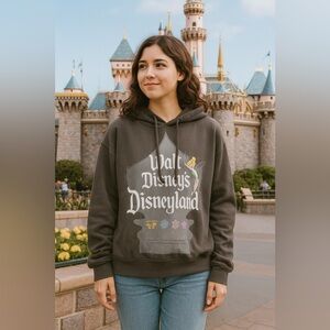 Walt Disney Disneyland Parks Pullover Hoodie Womens Small Disney 100